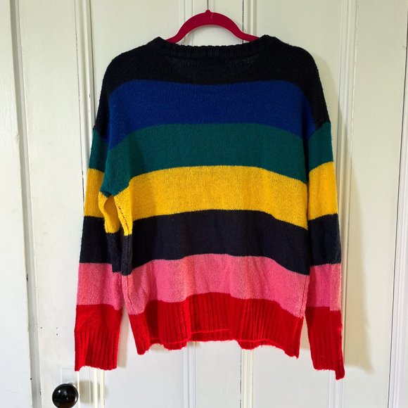 rainbow-striped knit sweater - Picture 3 of 7